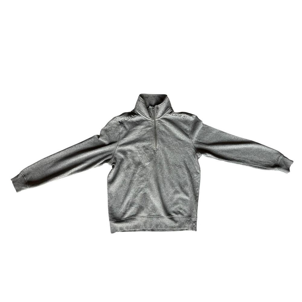 MICHAEL KORS MEN'S GRAY 1/4 ZIP PULLOVER SWEATSHIRT SIZE M